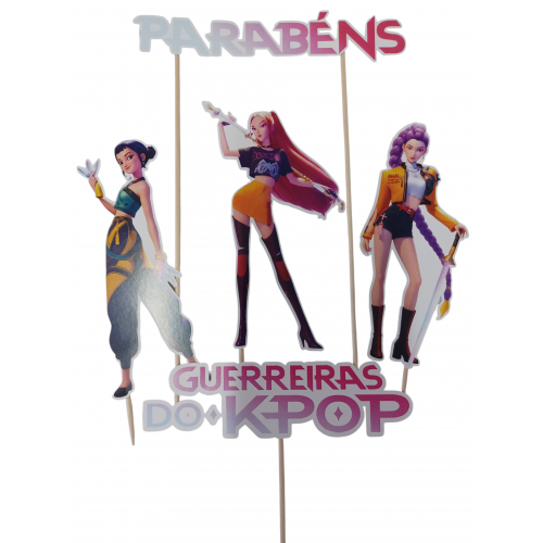 Topo Bolo Guerreiras K-Pop